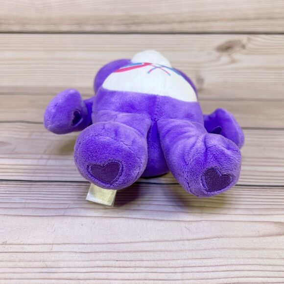 Care Bears SHARE BEAR Plush 10" Purple Winking 2021 Basic Fun Lollypop Hearts - Picture 8 of 15